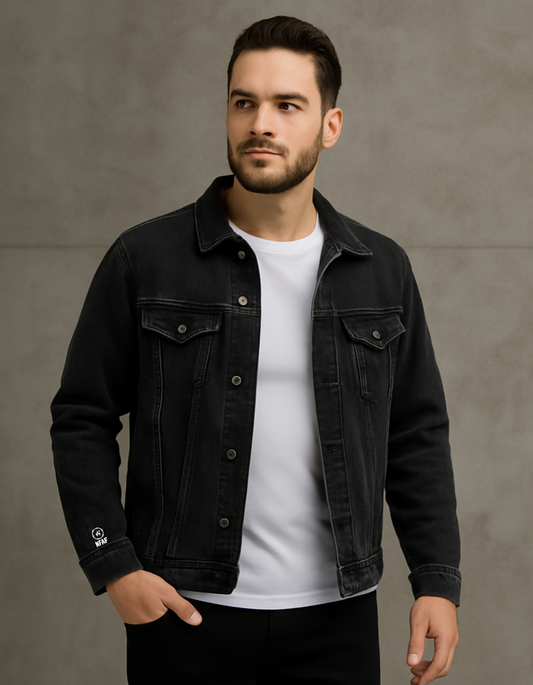 "Black Flame" – Denim Jacket - No Future, All FIre